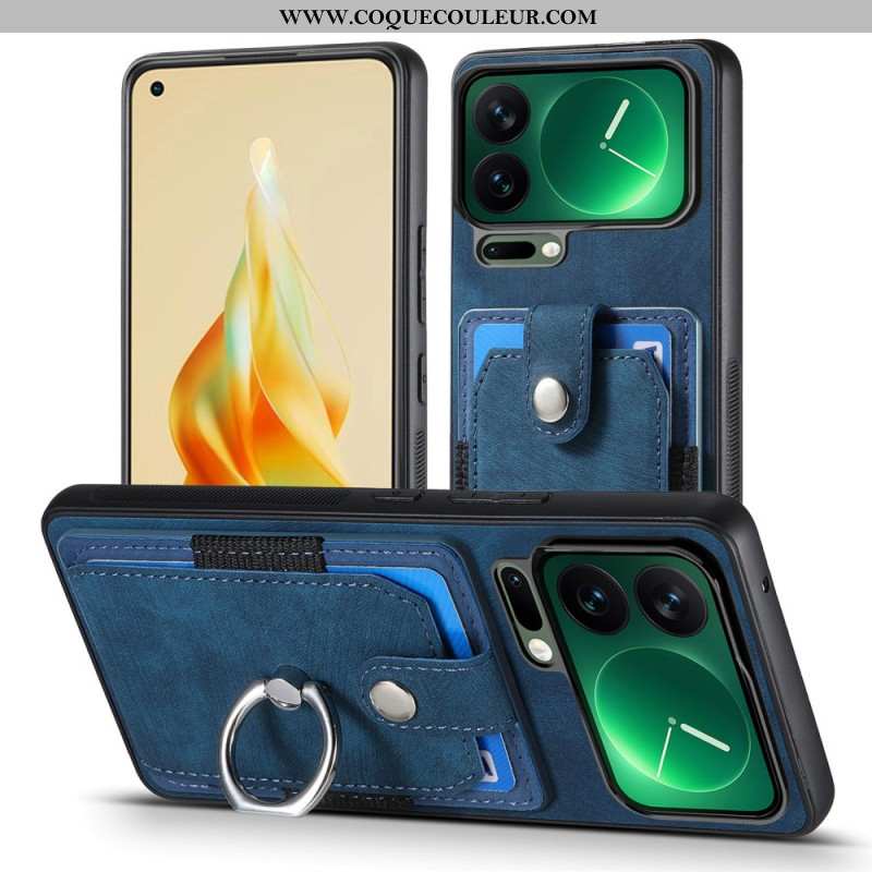 Coque Xiaomi 17 Pro Max Porte-Cartes et Anneau-Support