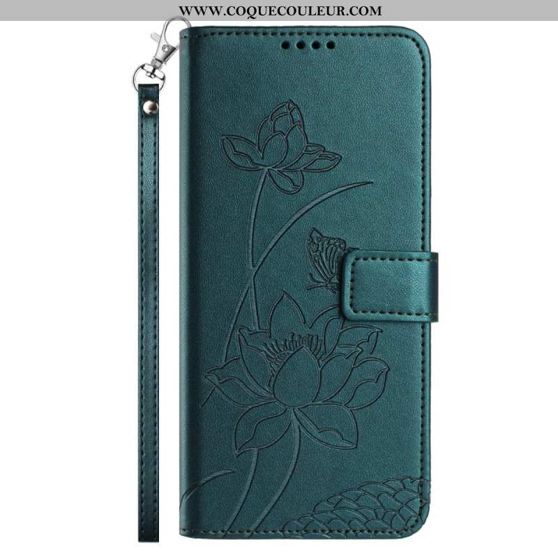 HousseXiaomi 17 Pro Max Motif Lotus à Lanière