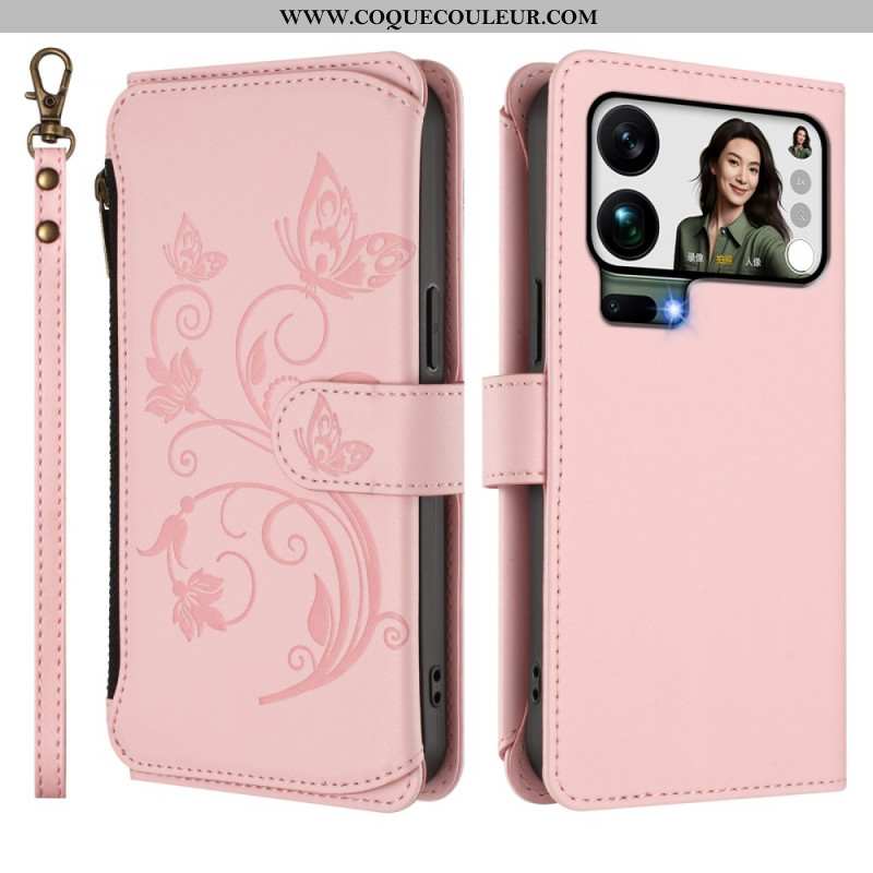 Housse Xiaomi 17 Pro Max Portefeuille Floral