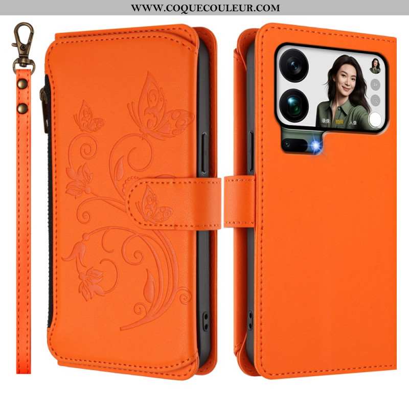 Housse Xiaomi 17 Pro Max Portefeuille Floral