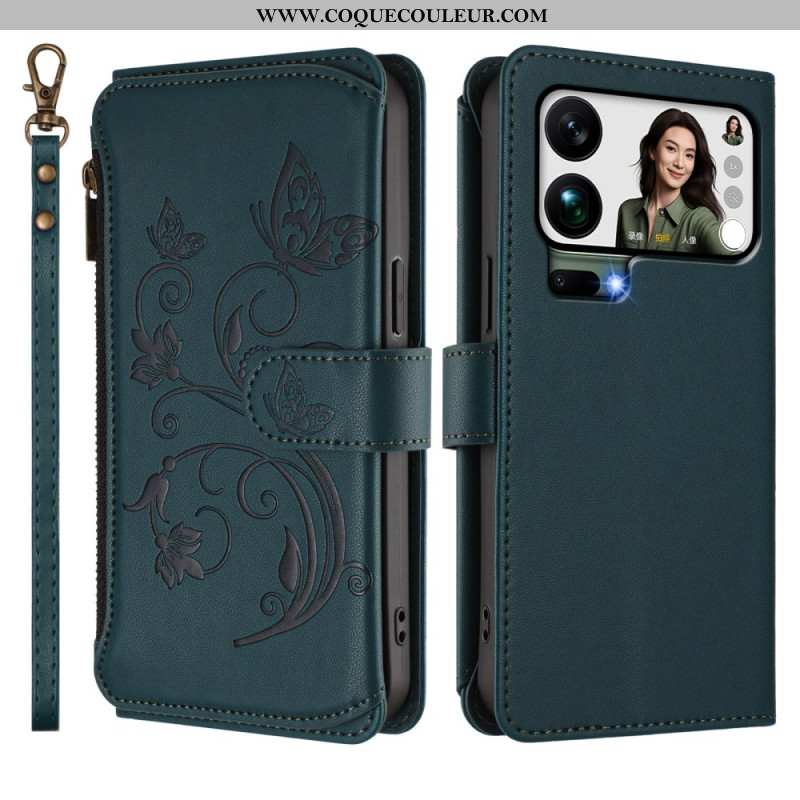 Housse Xiaomi 17 Pro Max Portefeuille Floral