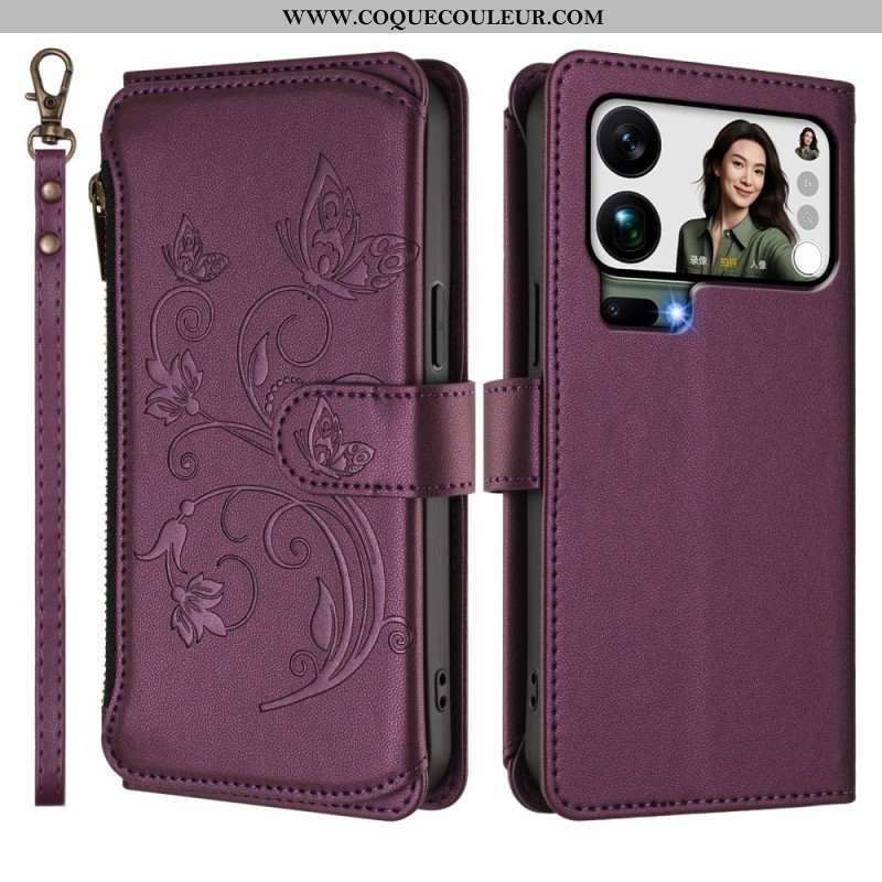 Housse Xiaomi 17 Pro Max Portefeuille Floral