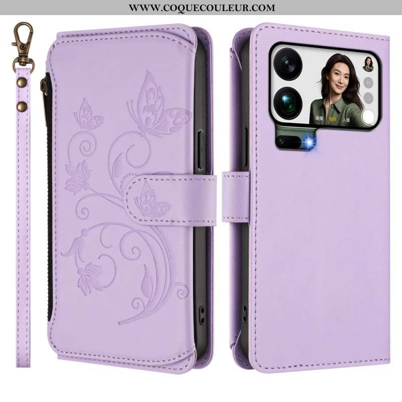 Housse Xiaomi 17 Pro Max Portefeuille Floral