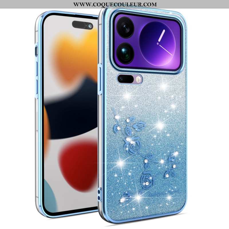 Coque Xiaomi 17 Pro Fleurs et Strass