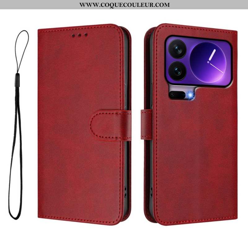 Housse Xiaomi 17 Pro Blocage RFID Effet Cuir