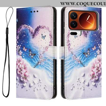 Housse Xiaomi 17 Pro Papillon et Cœur