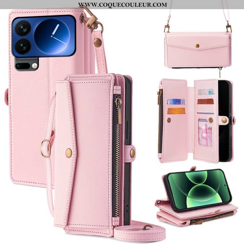 Housse Xiaomi 17 Pro Portefeuille et Bandoulière