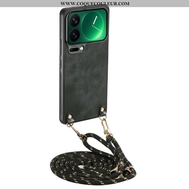 Coque à Cordon Xiaomi 17 Pro Effet Daim