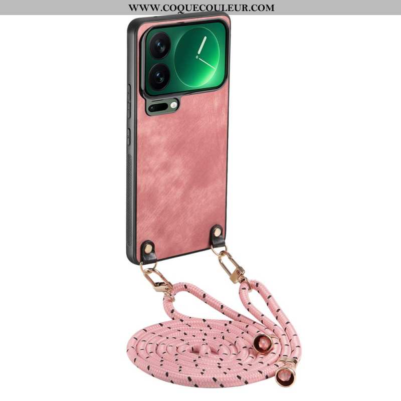 Coque à Cordon Xiaomi 17 Pro Effet Daim