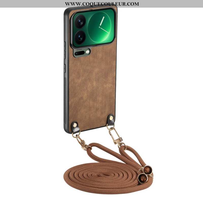 Coque à Cordon Xiaomi 17 Pro Effet Daim