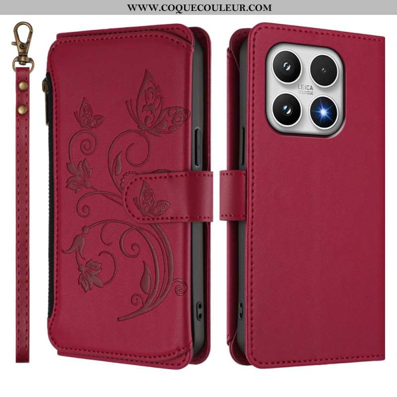 Housse Xiaomi 17 Portefeuille Floral