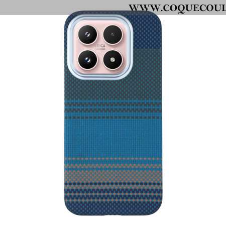 Coque Xiaomi 17 Gradient avec Cadre Métallique pour Objectif - Bleu Flottant