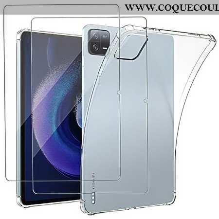 Coque Xiaomi Pad 6 / Pad 6 Pro Transparente et Protection Écran en Verre Trempé