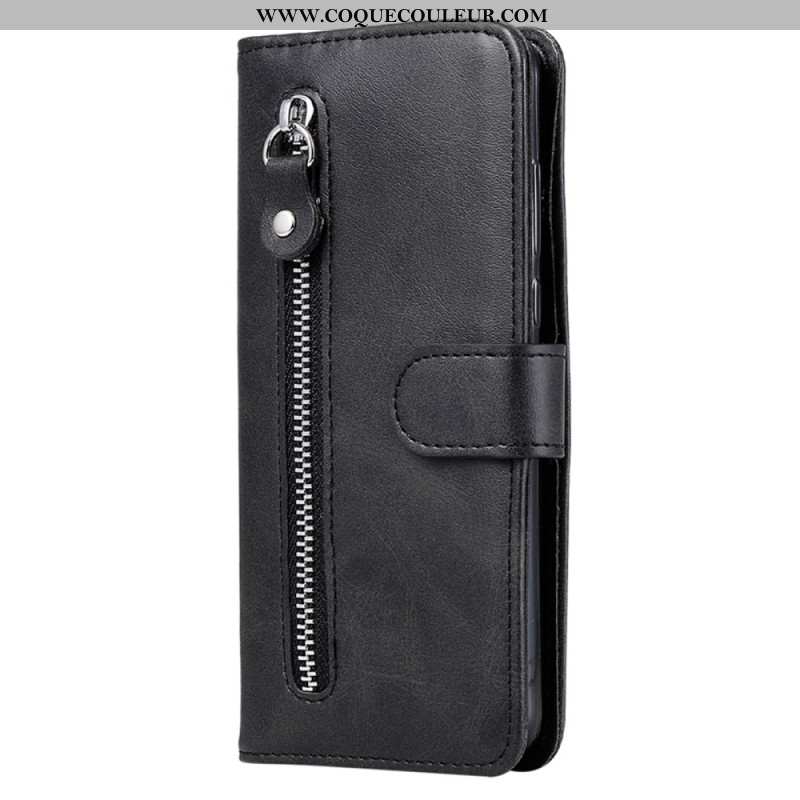 Housse Xiaomi Redmi Note 14 4G Portefeuille à Fermeture Éclair