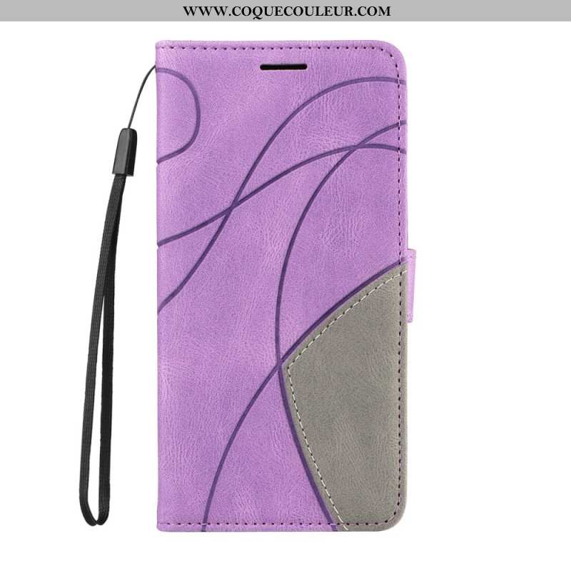 Housse Xiaomi Redmi Note 14 4G Bicolore Lignes Ondulées