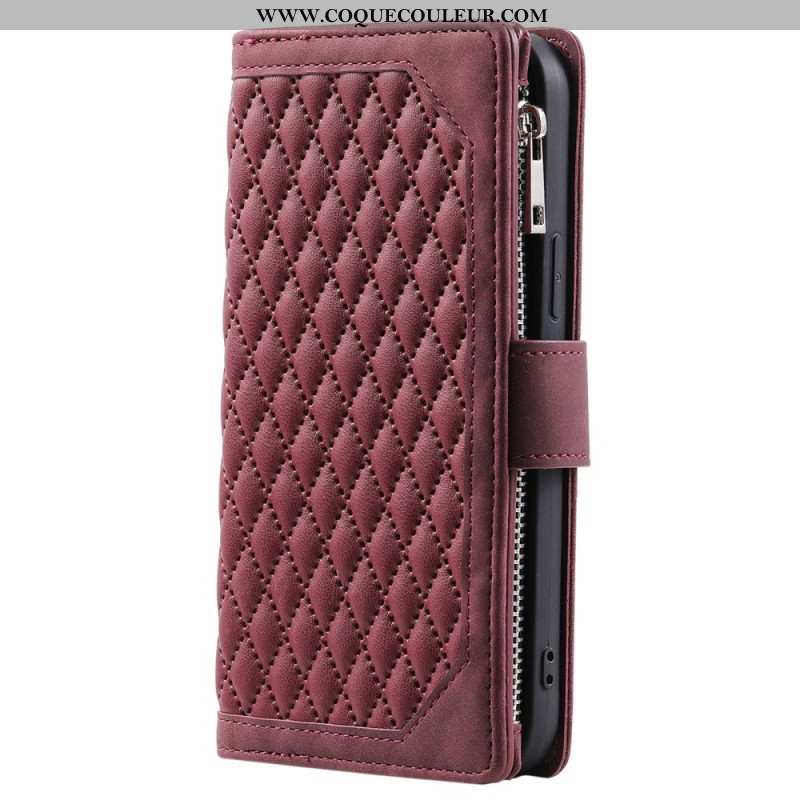 Housse Xiaomi Redmi Note 14 4G Portefeuille Matelassé