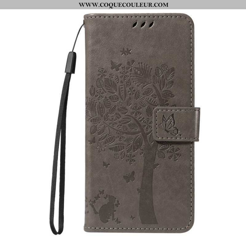 Housse Xiaomi Redmi Note 14 4G Arbre et Chat