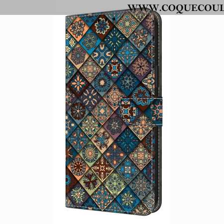 Housse Xiaomi Redmi Note 14 4G Motif Floral Bleu