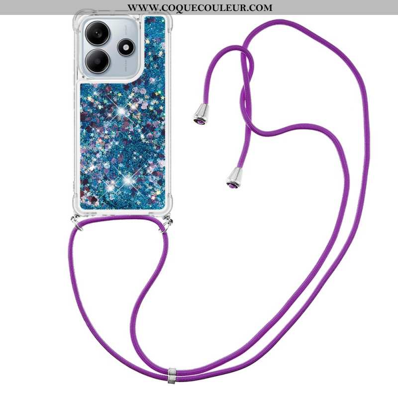 Coque à Cordon Xiaomi Redmi Note 14 4G Paillettes
