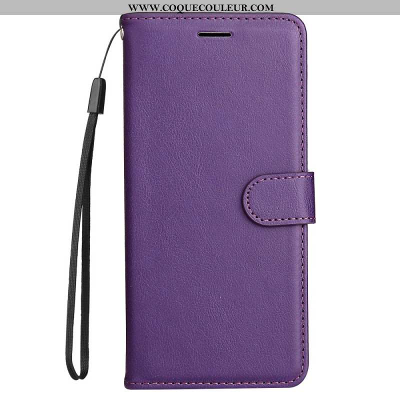 Housse Xiaomi Redmi Note 14 5G Simili Cuir à Lanière