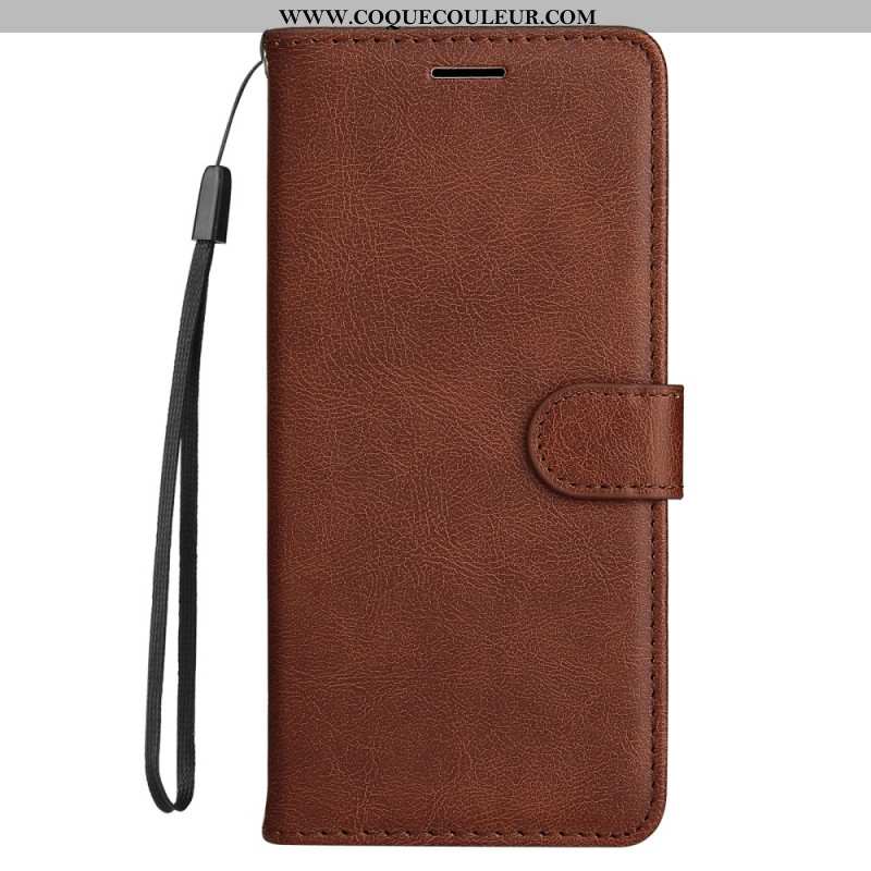 Housse Xiaomi Redmi Note 14 5G Simili Cuir à Lanière