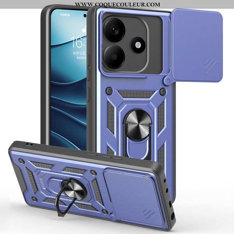 Coque Xiaomi Redmi Note 14 5G Protection Caméra Coulissante et Support