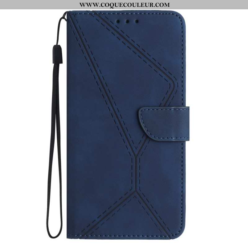 Housse Xiaomi Redmi Note 14 5G Lignes et Tirés à Lanière