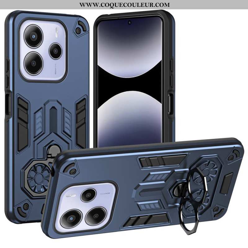 Coque Xiaomi Redmi Note 14 5G Anneau-Support Effet Métal