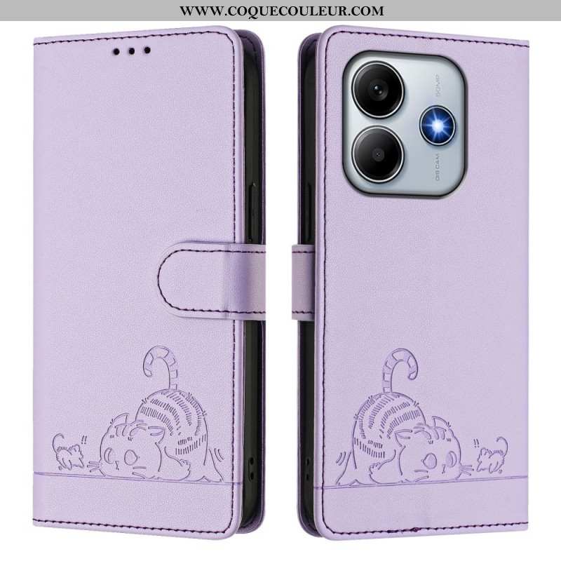 Housse Xiaomi Redmi Note 14 5G Protection RFID Scène de Chat