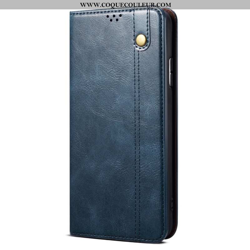 Flip Cover Xiaomi Redmi Note 14 5G Simili Cuir Ciré