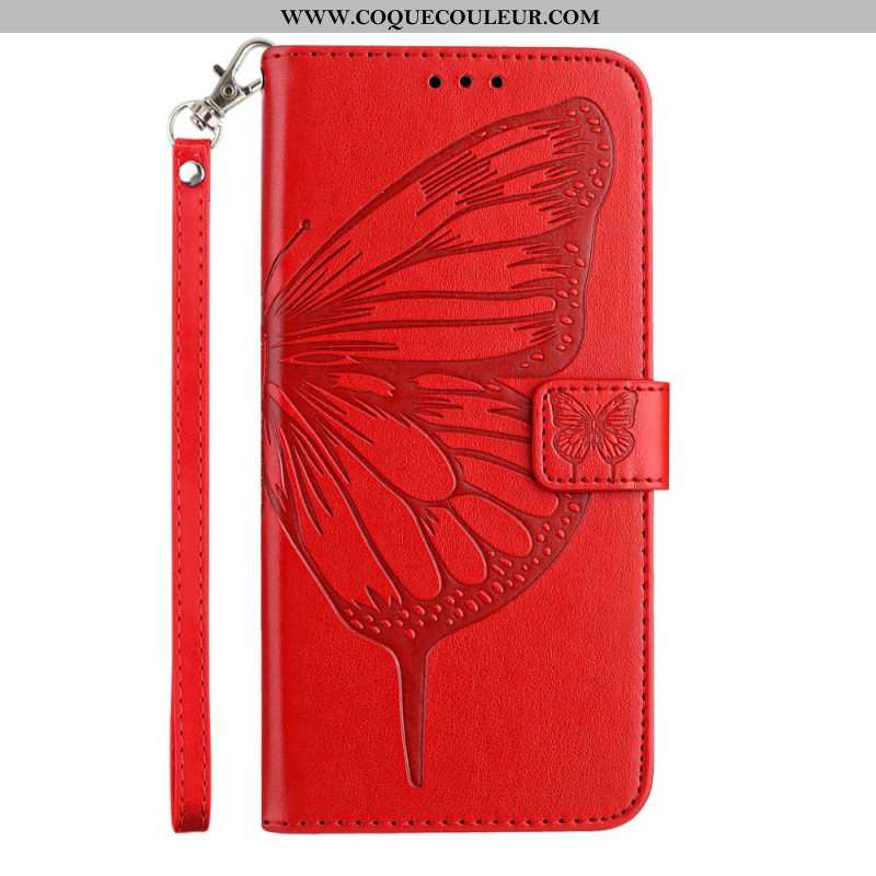 Housse Xiaomi Redmi Note 14 5G Design Papillon à Lanière