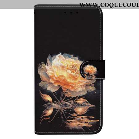 Housse Xiaomi Redmi Note 14 5G Pivoine Dorée