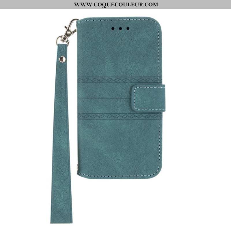 Housse Xiaomi Redmi Note 14 5G Motif Frise à Lanière