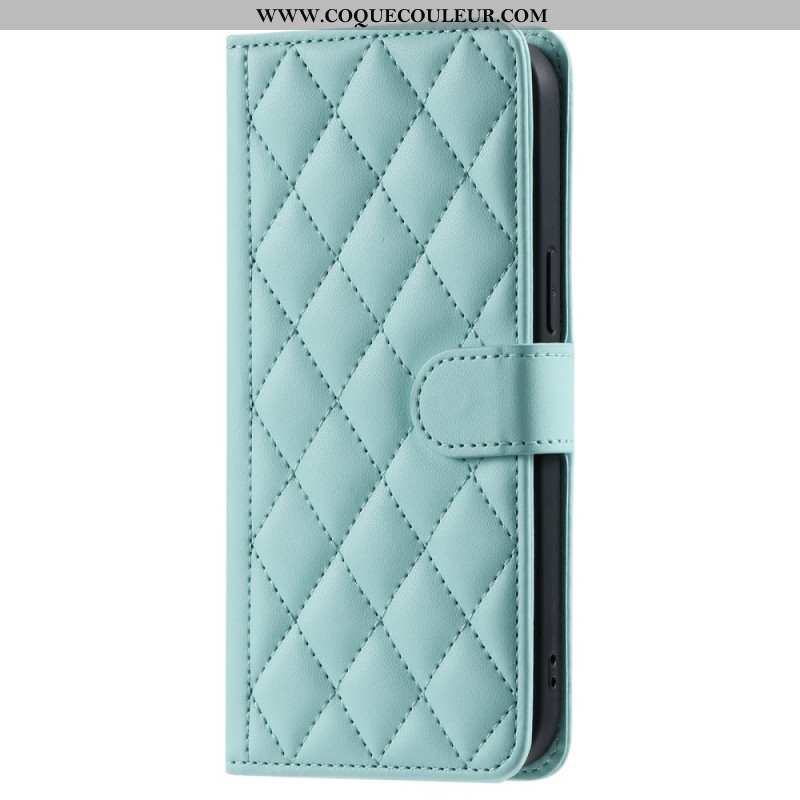 Housse Xiaomi Redmi Note 14 5G Matelassée avec Bandoulière et Lanière