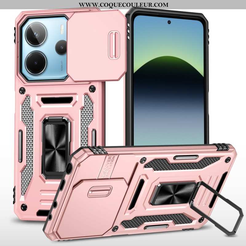 Coque Xiaomi Redmi Note 14 5G Ultra Résistante avec Support et Protecteur Objectif