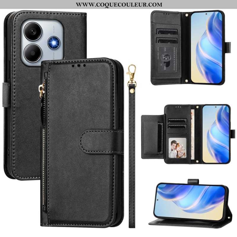 Housse Xiaomi Redmi Note 14 5G Portefeuille à Lanière