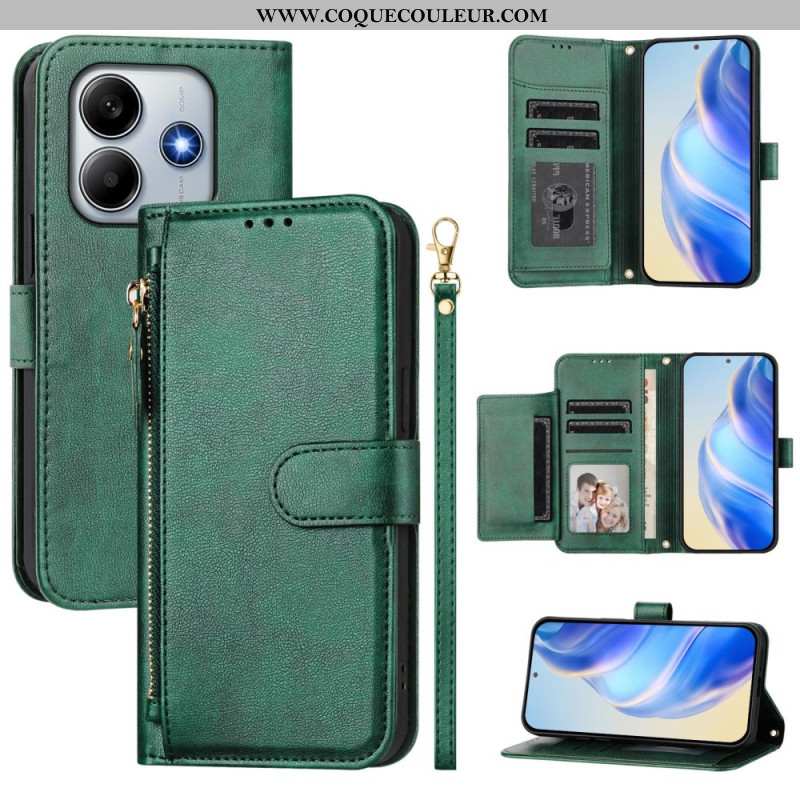 Housse Xiaomi Redmi Note 14 5G Portefeuille à Lanière