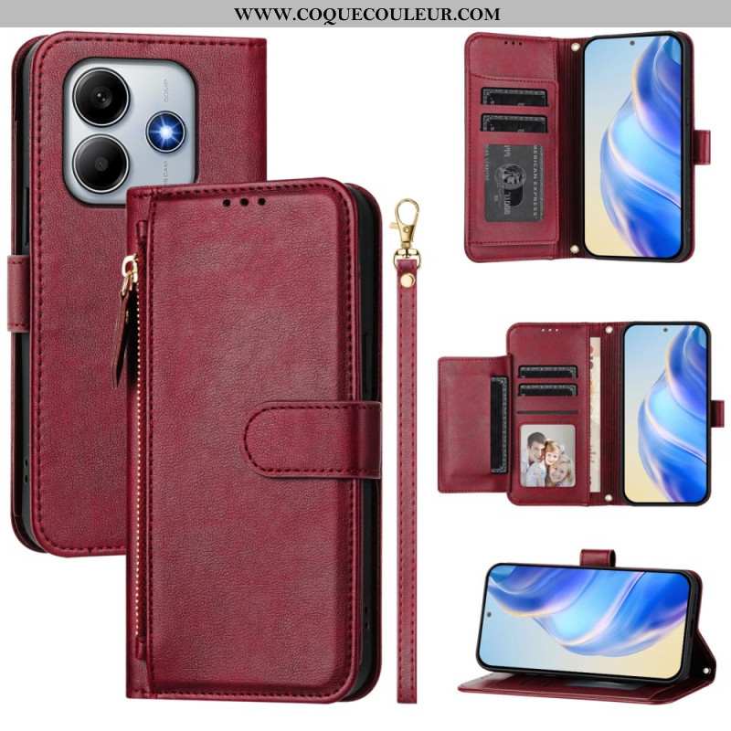 Housse Xiaomi Redmi Note 14 5G Portefeuille à Lanière