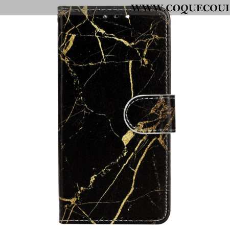 Housse Xiaomi Redmi Note 14 Pro 4G Marbre Noir et Or