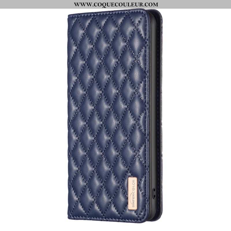 Flip Cover Xiaomi Redmi Note 14 Pro 4G Matelassée BINFEN COLOR