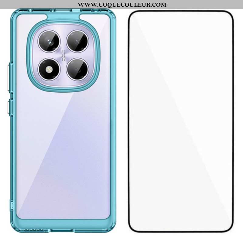 Coque Xiaomi Redmi Note 14 Pro 4G Hybride avec Protecteur Écran en Verre Trempé