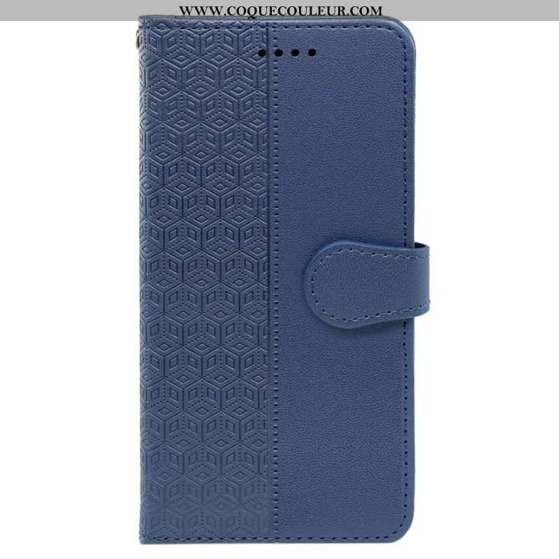 Housse Xiaomi Redmi Note 14 Pro 4G Frise Cubes et Lanière