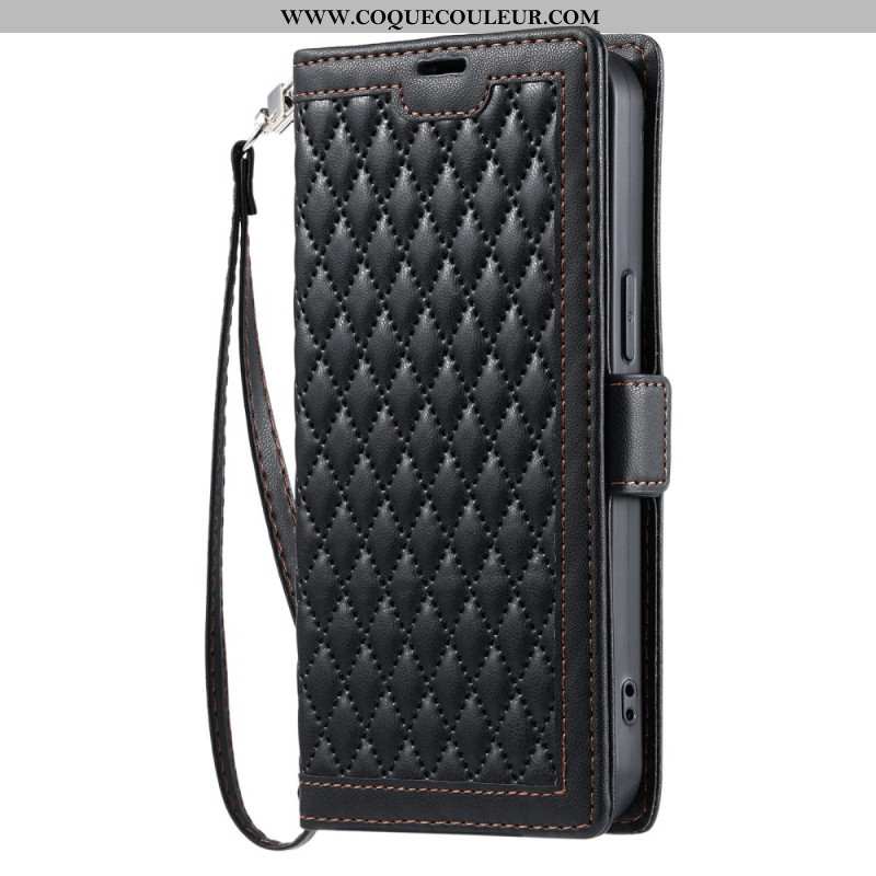 Housse Xiaomi Redmi Note 14 Pro Matelassée avec Lanière