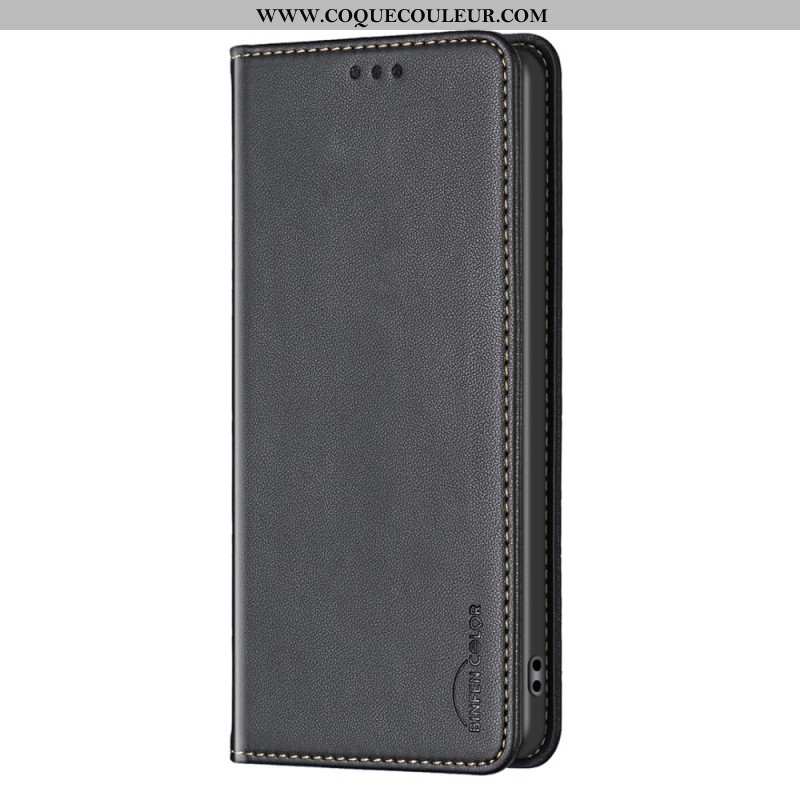 Fip Cover Xiaomi Redmi Note 14 Pro Plus 5G / 14 Pro 5G / Poco X7 Effet Cuir BINFEN COLOR