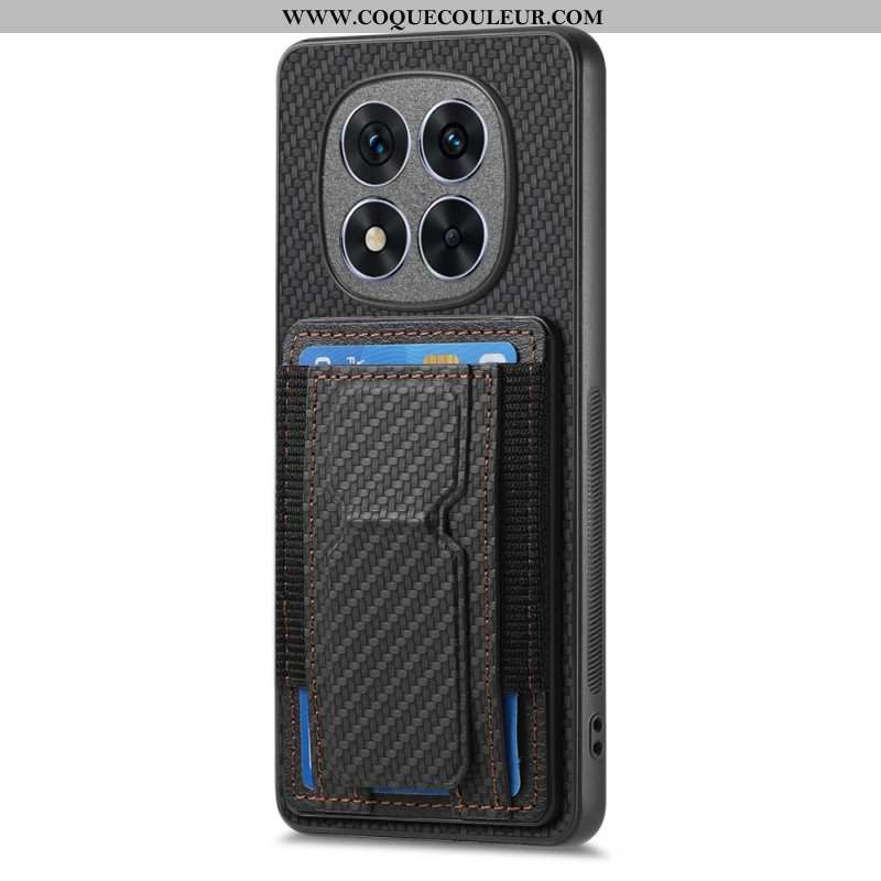 Coque Xiaomi Redmi Note 14 Pro 5G / Poco X7 Fibre Carbone Support et Porte-cartes