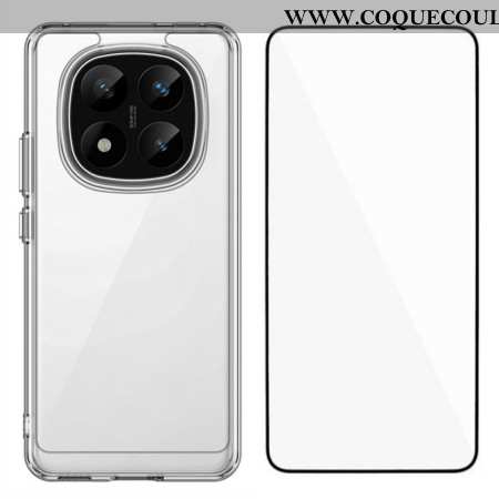 Coque Xiaomi Redmi Note 14 Pro 5G / Poco X7 Transparente avec Protection Écran Intégrale en Verre Tr