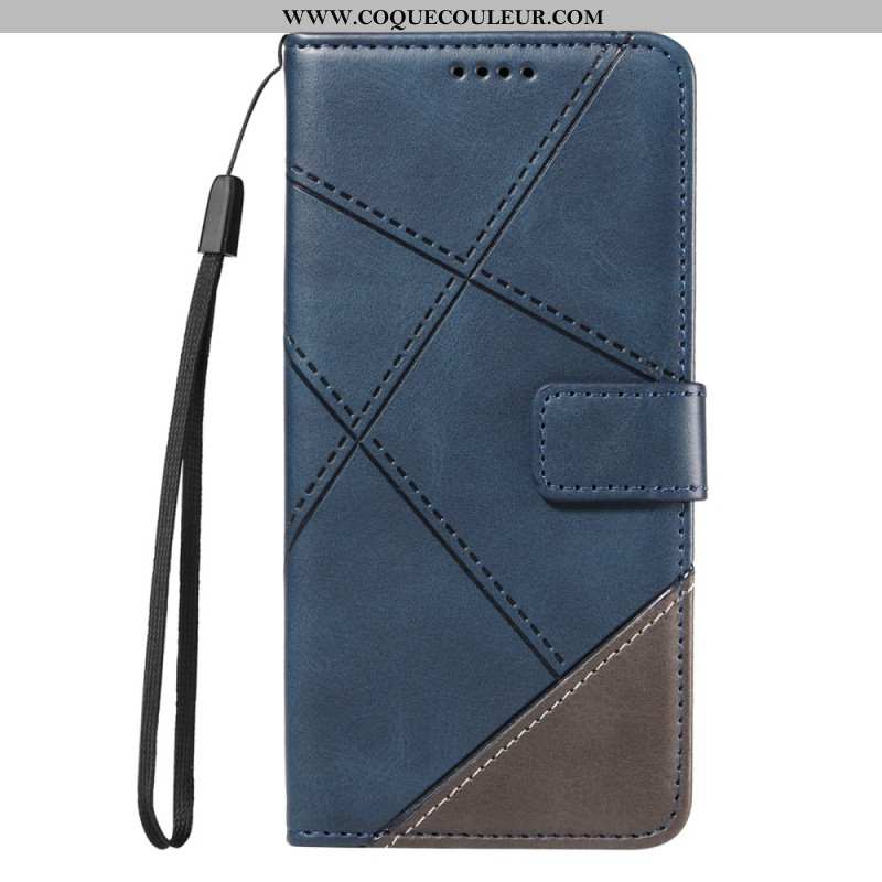 Housse Xiaomi Redmi Note 14 Pro Plus 5G / 14 Pro 5G / Poco X7 Bicolore Lignes à Lanière