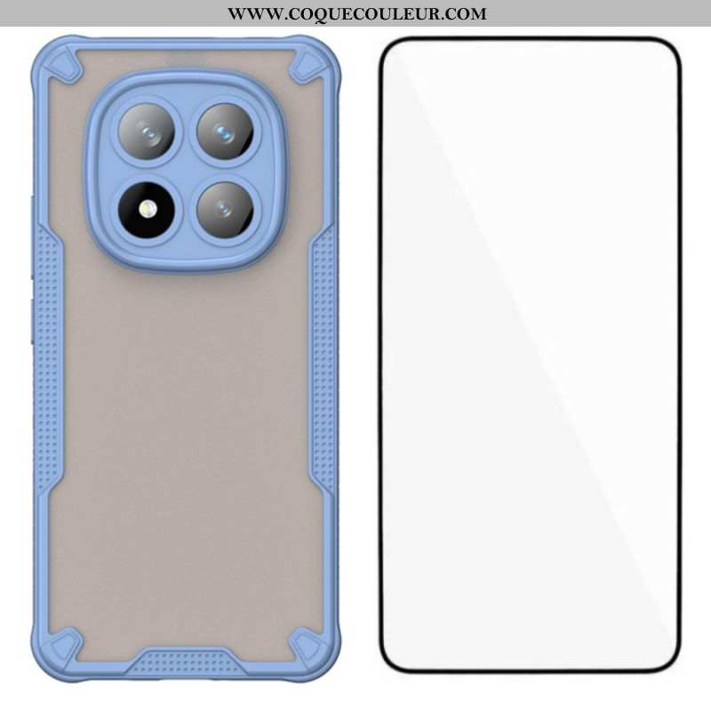 Coque Xiaomi Redmi Note 14 Pro Plus 5G Silicone Semi-Transparent avec Protecteur Écran en Verre Trem