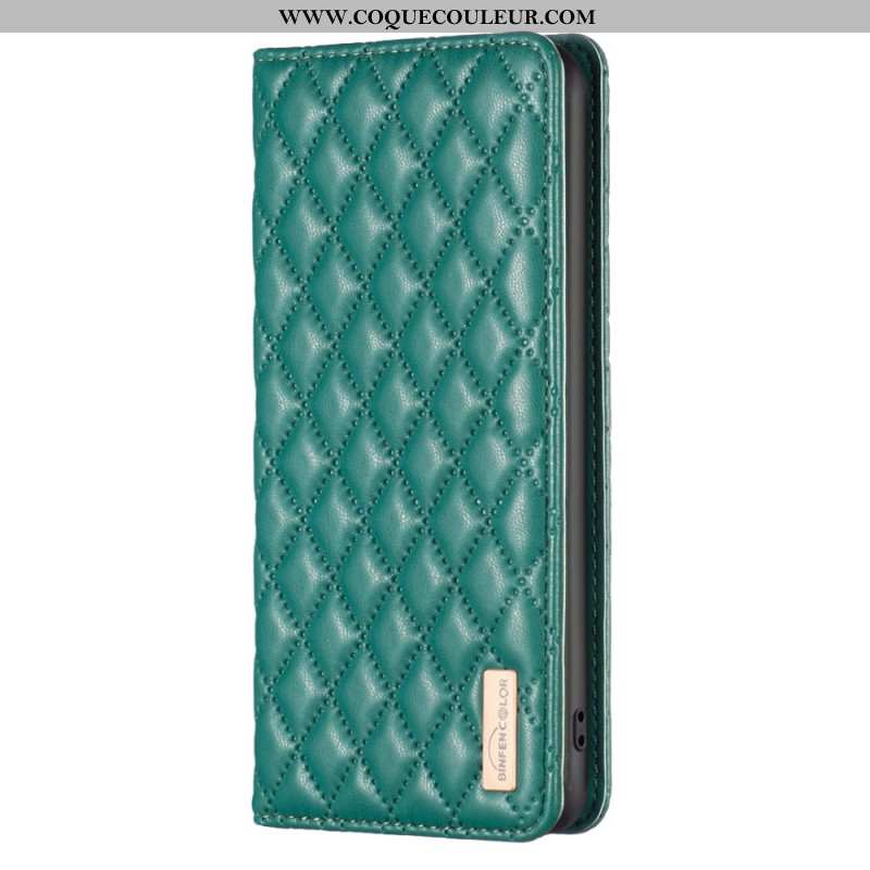 Flip Cover Xiaomi Redmi Note 14 Pro Plus 5G / 14 Pro 5G / Poco X7 Matelassée BINFEN COLOR