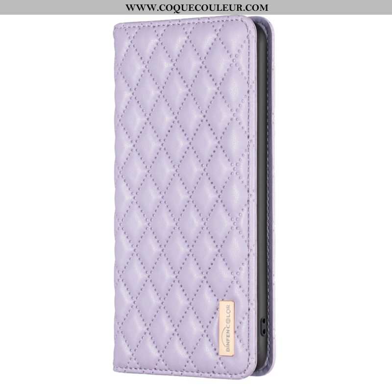 Flip Cover Xiaomi Redmi Note 14 Pro Plus 5G / 14 Pro 5G / Poco X7 Matelassée BINFEN COLOR